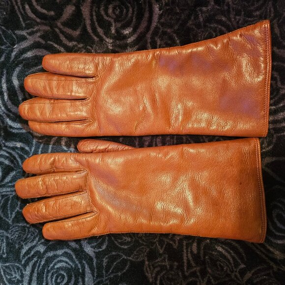 Coach Tan Leather Gloves Size XS - Picture 1 of 3